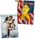 The First Kiss - Faith Religious Inspirational Vertical Impressions Decorative Flags HG190082 Made In USA