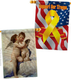 The First Kiss - Faith Religious Inspirational Vertical Impressions Decorative Flags HG190082 Made In USA