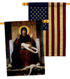 The Virgin of Consolation - Faith Religious Inspirational Vertical Impressions Decorative Flags HG190083 Made In USA