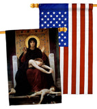 The Virgin of Consolation - Faith Religious Inspirational Vertical Impressions Decorative Flags HG190083 Made In USA