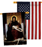 The Virgin of Consolation - Faith Religious Inspirational Vertical Impressions Decorative Flags HG190083 Made In USA