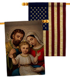 Holy Family - Faith Religious Inspirational Vertical Impressions Decorative Flags HG190085 Made In USA