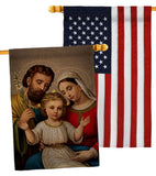 Holy Family - Faith Religious Inspirational Vertical Impressions Decorative Flags HG190085 Made In USA