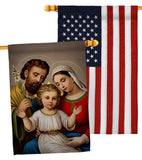 Holy Family - Faith Religious Inspirational Vertical Impressions Decorative Flags HG190085 Made In USA