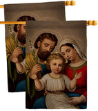 Holy Family - Faith Religious Inspirational Vertical Impressions Decorative Flags HG190085 Made In USA