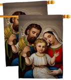 Holy Family - Faith Religious Inspirational Vertical Impressions Decorative Flags HG190085 Made In USA