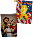 Holy Family - Faith Religious Inspirational Vertical Impressions Decorative Flags HG190085 Made In USA