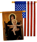 Virgin and Child - Faith Religious Inspirational Vertical Impressions Decorative Flags HG190086 Made In USA