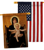 Virgin and Child - Faith Religious Inspirational Vertical Impressions Decorative Flags HG190086 Made In USA