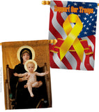 Virgin and Child - Faith Religious Inspirational Vertical Impressions Decorative Flags HG190086 Made In USA