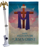 Happy Asgension - Faith Religious Inspirational Vertical Impressions Decorative Flags HG130429 Made In USA