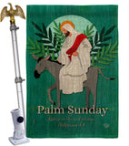 Rejoice Palm Sunday - Faith Religious Inspirational Vertical Impressions Decorative Flags HG190067 Made In USA