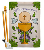 My Holy Communion - Faith Religious Inspirational Vertical Impressions Decorative Flags HG190071 Made In USA