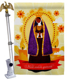 Our Lady of Aparecida - Faith Religious Inspirational Vertical Impressions Decorative Flags HG190073 Made In USA