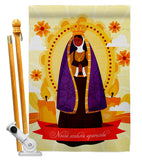 Our Lady of Aparecida - Faith Religious Inspirational Vertical Impressions Decorative Flags HG190073 Made In USA