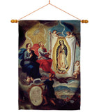 The Eternal Father Painting the Virgin of Guadalupe - Faith Religious Inspirational Vertical Impressions Decorative Flags HG190081 Made In USA