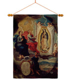 The Eternal Father Painting the Virgin of Guadalupe - Faith Religious Inspirational Vertical Impressions Decorative Flags HG190081 Made In USA