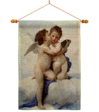 The First Kiss - Faith Religious Inspirational Vertical Impressions Decorative Flags HG190082 Made In USA