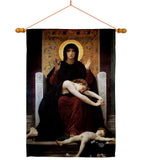 The Virgin of Consolation - Faith Religious Inspirational Vertical Impressions Decorative Flags HG190083 Made In USA