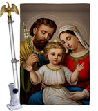 Holy Family - Faith Religious Inspirational Vertical Impressions Decorative Flags HG190085 Made In USA