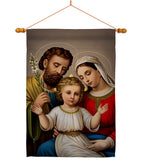 Holy Family - Faith Religious Inspirational Vertical Impressions Decorative Flags HG190085 Made In USA