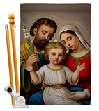 Holy Family - Faith Religious Inspirational Vertical Impressions Decorative Flags HG190085 Made In USA