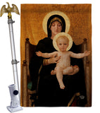 Virgin and Child - Faith Religious Inspirational Vertical Impressions Decorative Flags HG190086 Made In USA