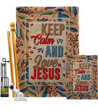 Love Jesus - Faith & Religious Inspirational Vertical Impressions Decorative Flags HG103075 Made In USA