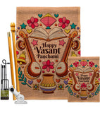 Happy Vasant Panchami - Faith & Religious Inspirational Vertical Impressions Decorative Flags HG103076 Made In USA