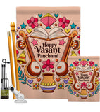 Happy Vasant Panchami - Faith & Religious Inspirational Vertical Impressions Decorative Flags HG103076 Made In USA