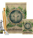 Holy Ash Wednesday - Faith & Religious Inspirational Vertical Impressions Decorative Flags HG103091 Made In USA