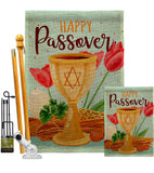 Joyous Passover - Faith & Religious Inspirational Vertical Impressions Decorative Flags HG103093 Made In USA