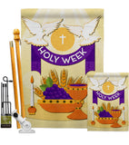 Holy Week - Faith & Religious Inspirational Vertical Impressions Decorative Flags HG137449 Made In USA