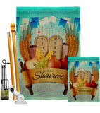 Happy Shavuot - Faith & Religious Inspirational Vertical Impressions Decorative Flags HG137531 Made In USA