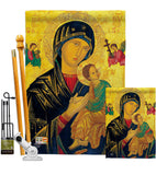 Our Lady of Perpetual Help - Faith & Religious Inspirational Vertical Impressions Decorative Flags HG192081 Made In USA