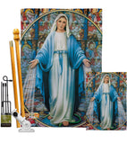 Our Lady of Grace - Faith & Religious Inspirational Vertical Impressions Decorative Flags HG192083 Made In USA