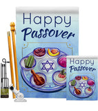 Happy Passover - Faith & Religious Inspirational Vertical Impressions Decorative Flags HG192318 Made In USA