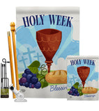 Holy Week - Faith & Religious Inspirational Vertical Impressions Decorative Flags HG192363 Made In USA