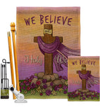 We Belive - Faith & Religious Inspirational Vertical Impressions Decorative Flags HG192372 Made In USA