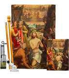 Baptism of Christ - Faith & Religious Inspirational Vertical Impressions Decorative Flags HG192377 Made In USA