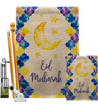 Eid Mubarak - Faith & Religious Inspirational Vertical Impressions Decorative Flags HG192393 Made In USA