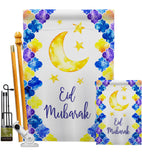 Eid Mubarak - Faith & Religious Inspirational Vertical Impressions Decorative Flags HG192393 Made In USA