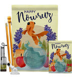 Happy Nowruz - Faith & Religious Inspirational Vertical Impressions Decorative Flags HG192442 Made In USA