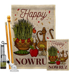 Iranian New Year - Faith & Religious Inspirational Vertical Impressions Decorative Flags HG192480 Made In USA