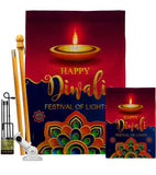Deepawali Greeting - Faith & Religious Inspirational Vertical Impressions Decorative Flags HG192486 Made In USA
