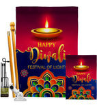 Deepawali Greeting - Faith & Religious Inspirational Vertical Impressions Decorative Flags HG192486 Made In USA