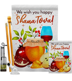 Happy Shana Tova - Faith & Religious Inspirational Vertical Impressions Decorative Flags HG192501 Made In USA