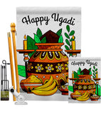 Celebrate Ugadi - Faith & Religious Inspirational Vertical Impressions Decorative Flags HG192506 Made In USA