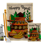 Celebrate Ugadi - Faith & Religious Inspirational Vertical Impressions Decorative Flags HG192506 Made In USA