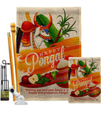 Happy Prosperous Pongal - Faith & Religious Inspirational Vertical Impressions Decorative Flags HG192514 Made In USA